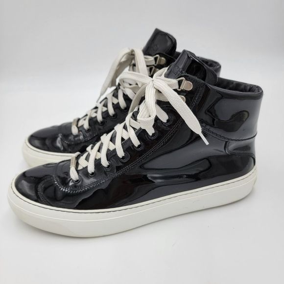 Jimmy Choo Patent Leather High Top Sneakers Black 42.5 main image 5